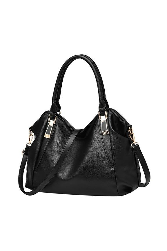 Large Hobo Bag Purse for Women Crossbody Shoulder Tote Handbag Leather Top Handle Satchel Black
