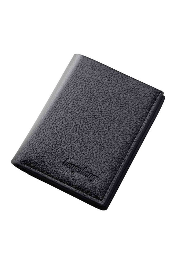 Leather Mens Wallet RFID Blocking Bifold Purse Compact Credit Card Holder with ID Window