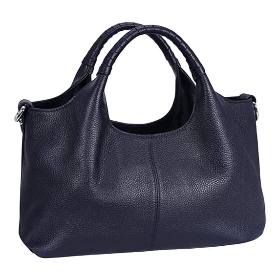 Faraee Leather Shoulder Bags for Women Purses and Handbags Top Handle Satchel Designer Large Capacity Crooss Body Work Computer Tote Bag Blue