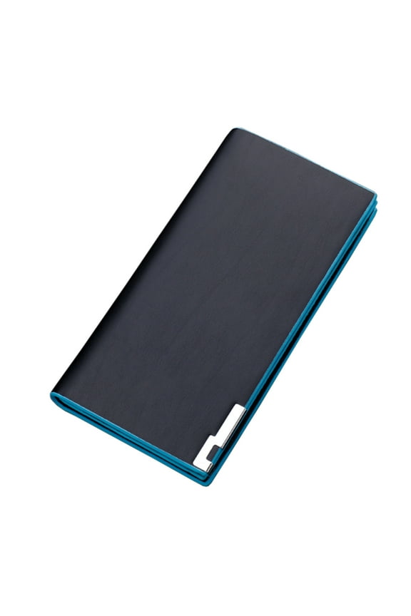 Men's RFID Leather Long Wallet Bifold Vintage Checkbook Purse Business Work Card Holder