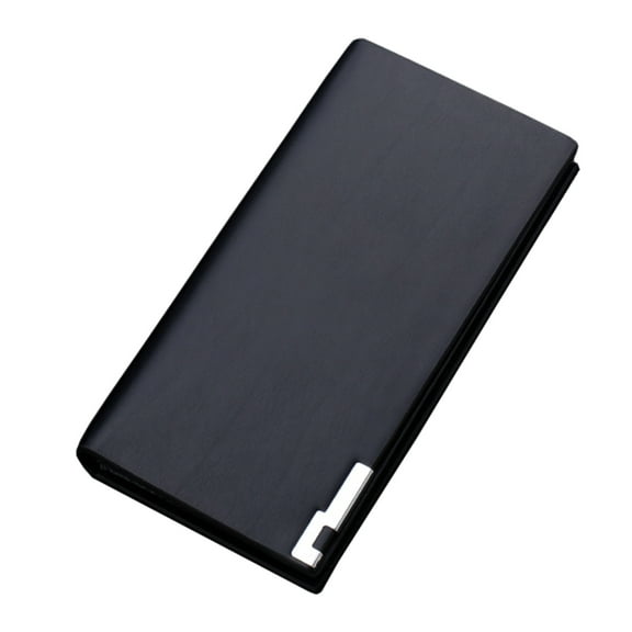 Faraee Men's RFID Leather Long Wallet Bifold Vintage Checkbook Purse Business Work Card Holder