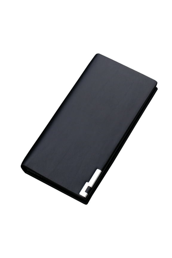 Mens Wallet Leather RFID Slim Credit Card Holder with Multiple Card Slots Long Bifold Clutch Checkbook