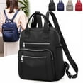 thumbnail image 1 of Faraee Mini Backpack for Women Small Nylon Quilted College Laptop Bookbag Ladies Antitheft Fashion Purse for Travel Work Shopping Black, 1 of 8