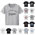 thumbnail image 1 of Faraee Mothers Day Shirt for Kids Toddler Boys Girls Letter Print Short Sleeve T-Shirt Crewneck Casual Basic Tee Tops Black 2-3 Years, 1 of 4