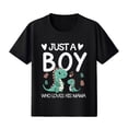 thumbnail image 1 of Faraee Mothers Day Shirt for Kids Toddler Boys Girls Letter Print Short Sleeve T-Shirt Crewneck Casual Basic Tee Tops Black 9-10 Years, 1 of 4