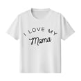 thumbnail image 1 of Faraee Mothers Day Shirt for Kids Toddler Boys Girls Letter Print Short Sleeve T-Shirt Crewneck Casual Basic Tee Tops White 7-8 Years, 1 of 4
