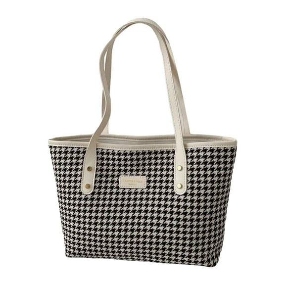 Faraee Plaid Tote Bag for Women Leather Purses and Handbags Ladies Shoulder Bags Top Handle Satchel