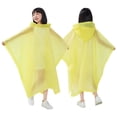 thumbnail image 1 of Faraee Raincoats for Kids Reusable Rain Ponchos with Hood and Sleeves Waterproof One Size Coats Jackets for Boys Girls (3-15T,Yellow), 1 of 5