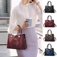 thumbnail image 1 of Faraee Sequin Purses and Handbags for Women Shiny Colorblock Crossbody Shoulder Bag Ladies Leather Medium Top Handle Satchel Brick Red, 1 of 6