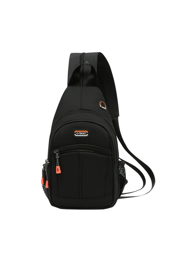 Sling Backpack for Women Waterproof Small Shoulder Bags Sport Running Zipper Chest Daypack Black