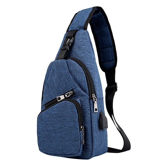 Faraee Womens Mens Crossbody Sling Backpack Travel Hiking Chest Bag Daypack with USB Charging Port