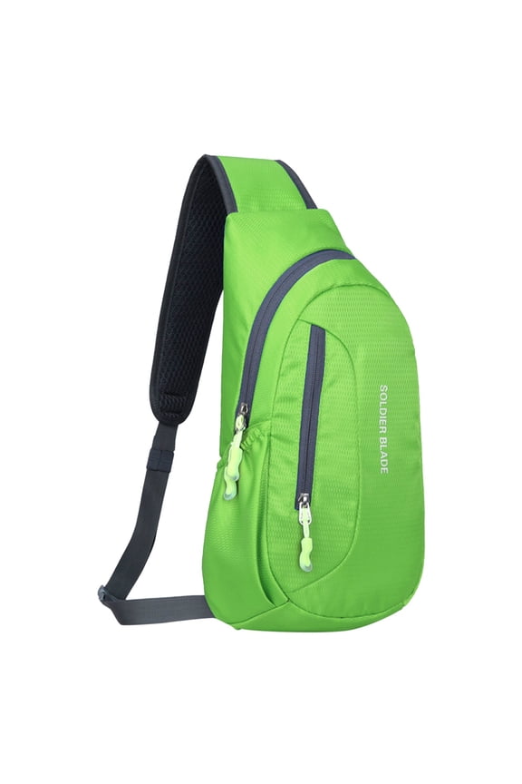 Sling Bags Men Women Shoulder Backpack Small Crossbody Chest Backpack for Hiking Sport Green