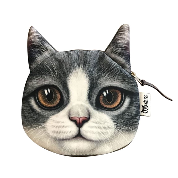 Faraee Small Coin Bag with Zipper Cute Mini Storage Change Purse Cartoon Animal Coin Pouch for Cards Keys Lipsticks