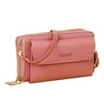 thumbnail image 1 of Faraee Small Crossbody Bag for Women RFID Cell Phone Purse Leather Zipper Shoulder Handbags Wallet Pink, 1 of 5
