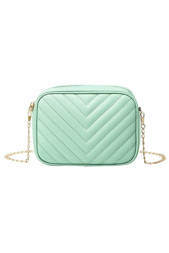 Small Crossbody Purses for Women Quilted Shoulder Handbags Trendy Clutch Tote Camera Bag Mint Green