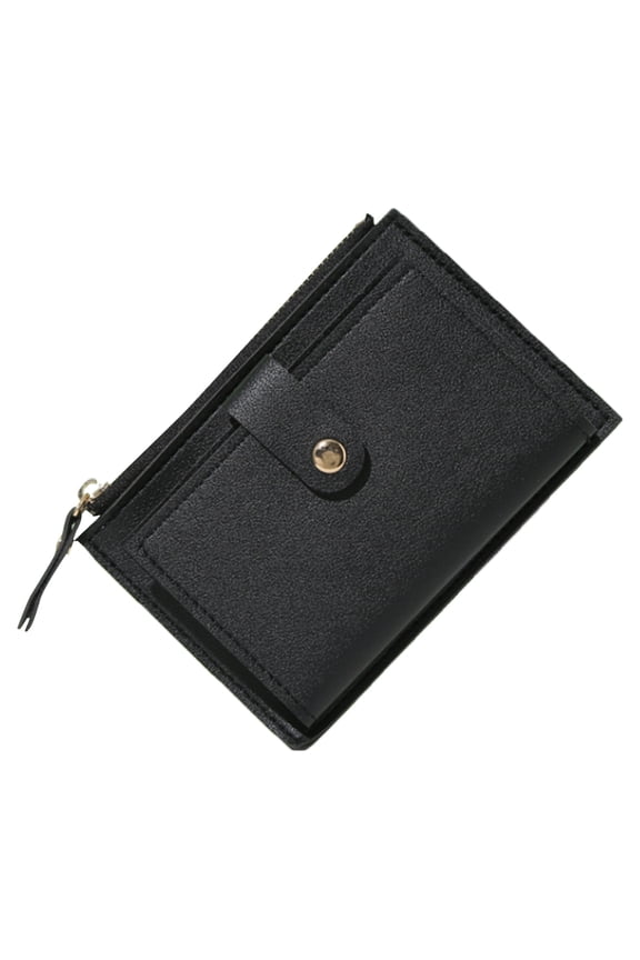 Small Wallet Women RFID Blocking Leather Bifold Compact Card Holder with Zipper Coin Pocket