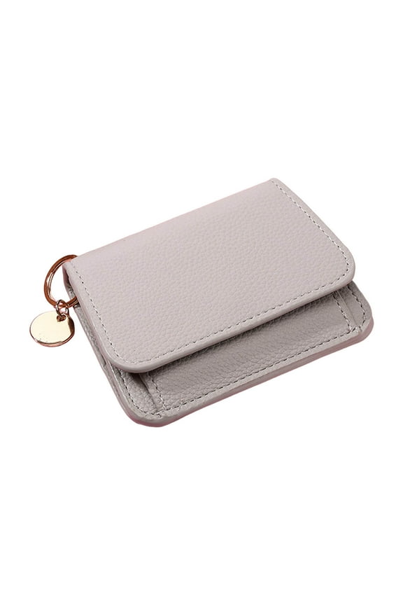 Small Wallet for Women Leather Bifold Compact RFID Blocking Pocket Mini Purse with ID Window