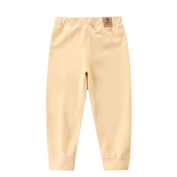 Faraee Toddler Boys Girls Cotton Pants Lightweight Fleece Lined Casual Trousers Kids Fall Winter Pajamas Bottoms with Elastic Waist Size 1-8 Years