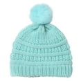 thumbnail image 1 of Faraee Toddler Pom Beanie Kids Winter Hat Cute Newborn Soft Warm Knit Beanies Cozy Snow Hats for Boys Girls 6-36 Months, 1 of 4