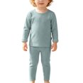 thumbnail image 1 of Faraee Toddler Thermal Underwear Set Long Sleeve Crew Neck Top and Pants Cotton Base Layer Loungewear for Boys Girls Warm Sleepwear 2T 3T 4T 5T 6T 7T, 1 of 5