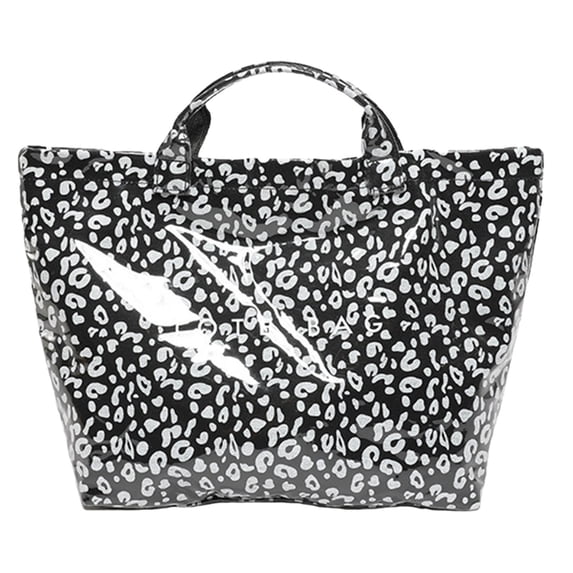 Faraee Tote Bag for Women Leopard Cheetah Print Clutch Handbag Waterproof Carry on Bags Purse Black