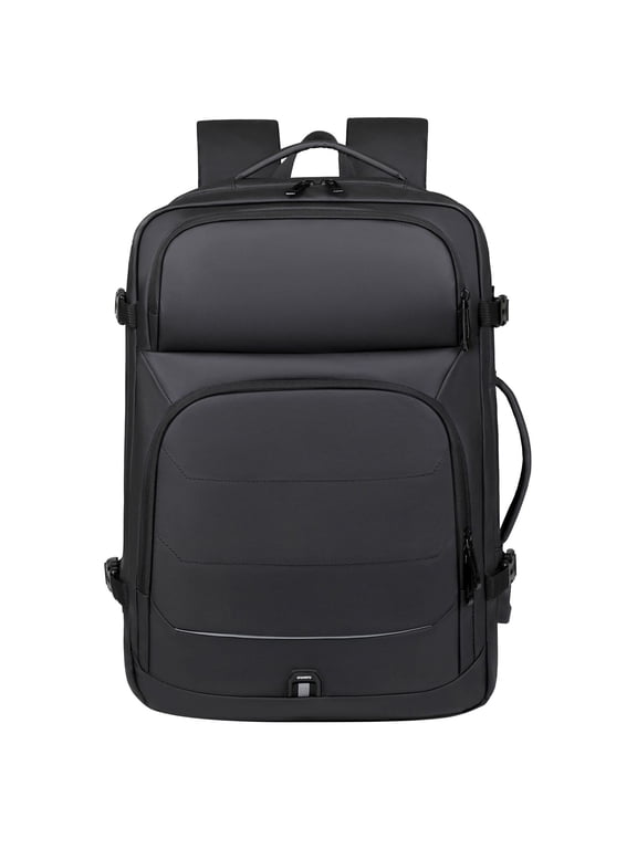 Travel Backpack for Women Men Extra Large Laptop College Work Bag with USB Charging Port Black