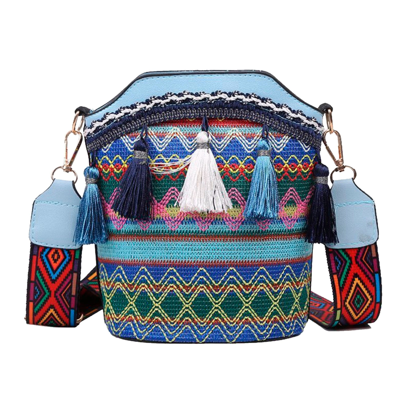 Boho Embroidered Crossbody Hobo Bag – Vintage Ethnic Tribal Shoulder Purse For Women With Multiple Pockets - View #7