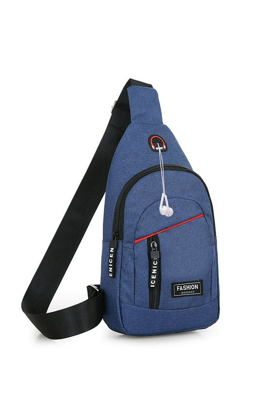 Waterproof Sling Bag Crossbody Backpack for Men Women Hiking Daypack Cross Body Chest Bag Blue