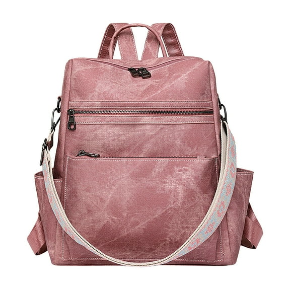 Faraee Women Backpack Purse Bag Leather Travel Shoulder Purse Ladies Top Handle Satchel 2 Piece