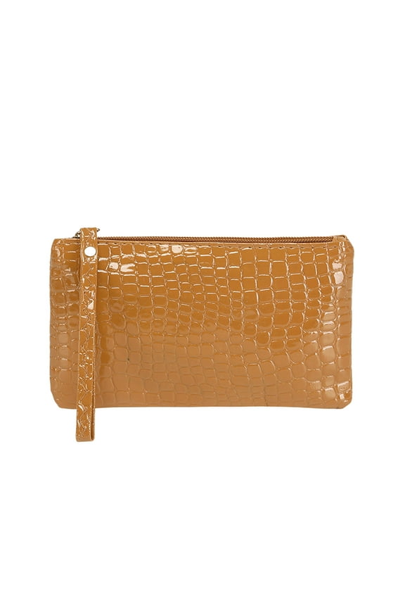 Women's Leather Coin Purse Mini Pouch Change Wallet with Keychain Small Credit Card Holder