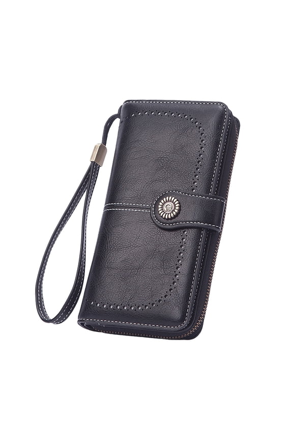 Women's Wallet RFID Blocking Long Clutch Zip Around Travel Leather Purse Credit Card Holder