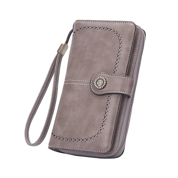 Faraee Women's Wallet RFID Blocking Long Clutch Zip Around Travel Leather Purse Credit Card Holder
