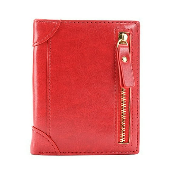 Faraee Women's Wallets Rfid Blocking Small Compact Bifold Purse Ladies Mini Credit Card Holder Red