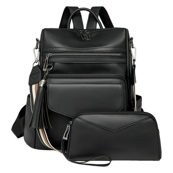 Faraee Womens Backpack Purse Leather Anti Theft Large Fashion Designer Ladies Travel Shoulder Bags