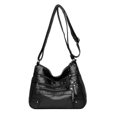Faraee Womens Purses and Handbags Leather Shoulder Fashion Hobo Tote Bag with Multi Zipper Pockets