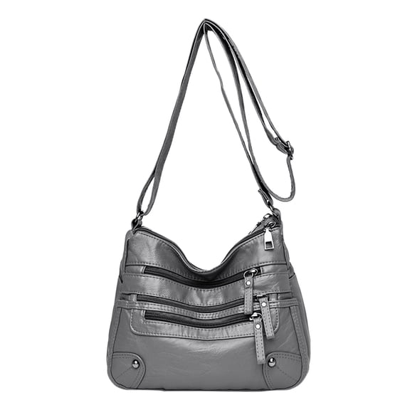 Faraee Womens Purses and Handbags Leather Shoulder Fashion Hobo Tote Bag with Multi Zipper Pockets