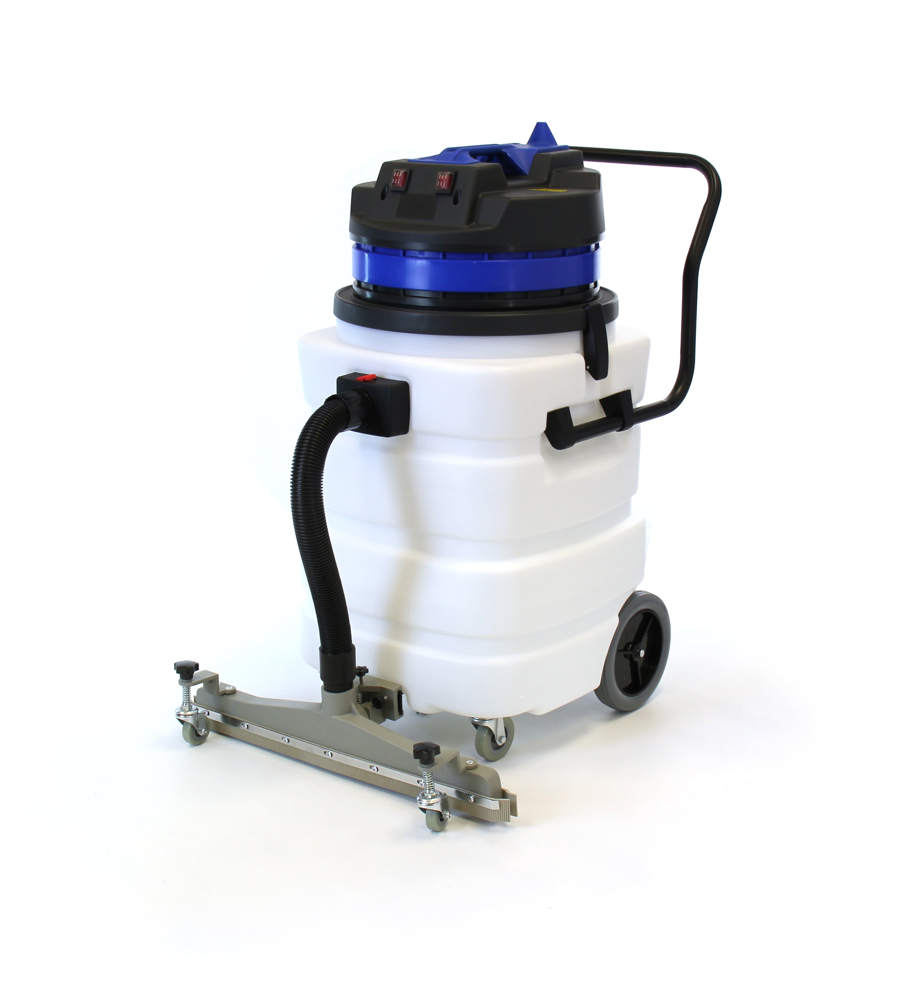 Industrial Vacuum Cleaner Wet/Dry - 2 Motors - Front Squeegee - 24 Gallon