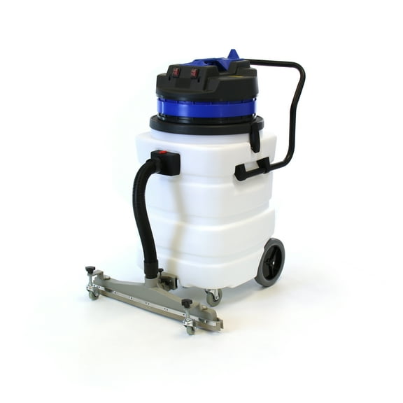 Industrial Vacuum Cleaner Wet/Dry - 2 Motors - Front Squeegee - 24 Gallon