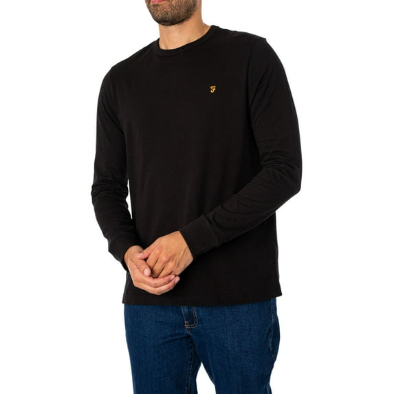 Farah Longsleeved Worthington T-Shirt, Black