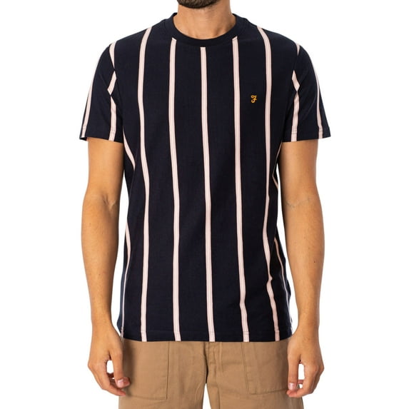Farah Peralta Vertical T-Shirt, Blue