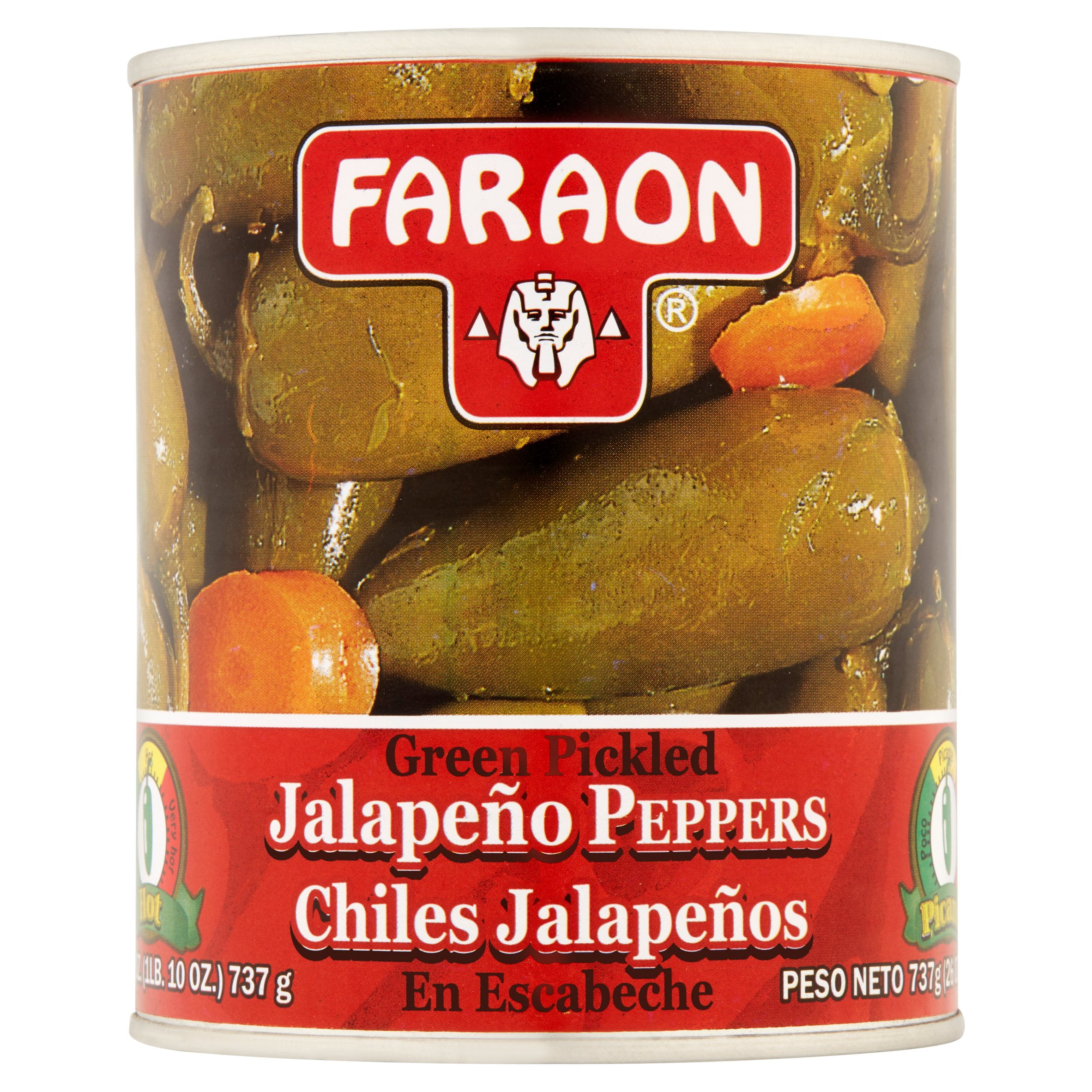 Faraon Green Pickled Jalapeo Peppers, 26 Oz