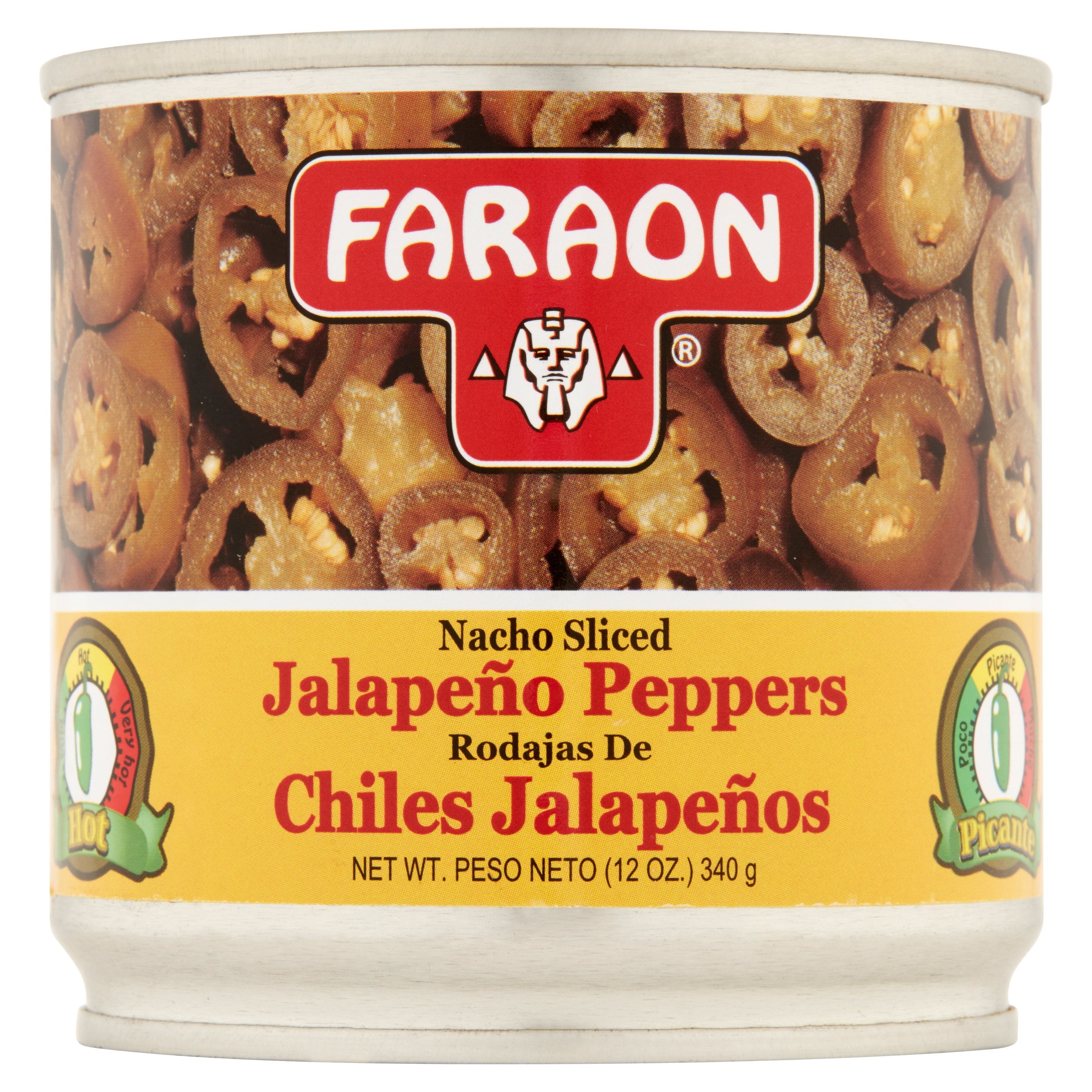 Faraon Nacho Sliced Jalapeno Peppers, 12 Oz