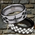 thumbnail image 1 of Faravahar Tungsten Carbide Ring, 1 of 9
