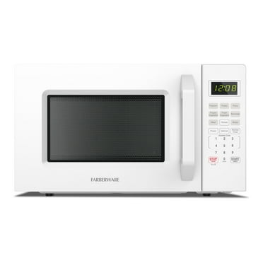 Farberware 1.1 Cu. Ft. 1000-Watt Countertop Microwave Oven, White – Compact Microwave with Reheat Function, Express Cook, and Kitchen Timer