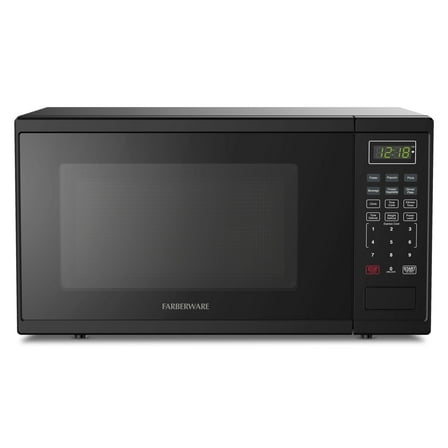 Farberware 1.1 Cu. Ft. 1000-Watt Microwave Oven – Digital Control, 10 Power Levels, One-Touch Cooking, Defrost, Child Safety Lock, Black