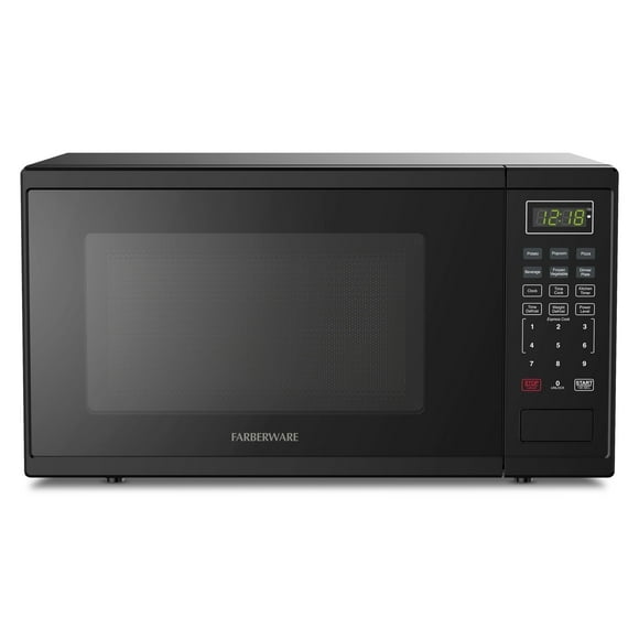 Farberware 1.1 Cu. Ft. 1000-Watt Microwave Oven – Digital Control, 10 Power Levels, One-Touch Cooking, Defrost, Child Safety Lock, Black