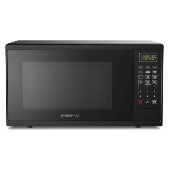 Farberware 1.1 Cu. Ft. 1000-Watt Microwave Oven – Digital Control, 10 Power Levels, One-Touch Cooking, Defrost, Child Safety Lock, Black