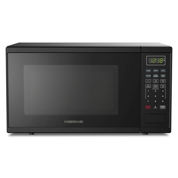 Farberware 1.1 Cu. Ft. 1000-Watt Microwave Oven – Digital Control, 10 Power Levels, One-Touch Cooking, Defrost, Child Safety Lock, Black