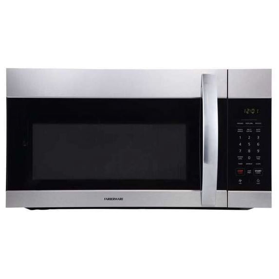Farberware 1.7 cu ft Over-the-Range Microwave, 1000W Compact Microwave Oven with LED Timer, Stainless Steel