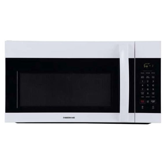 Farberware 1.7 cu. ft. Over-the-Range Microwave, 1000W Microwave Oven with LED Timer, White
